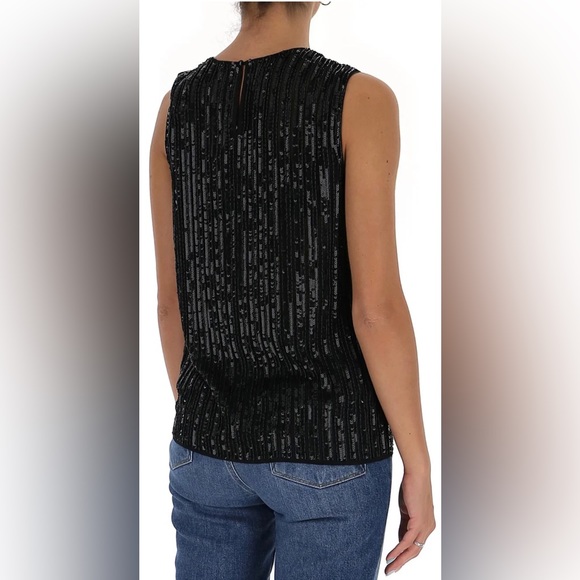 COPY - Max Mara Sequins Sleeveless Black Top Size 10 (Medium) NWT - Picture 4 of 14
